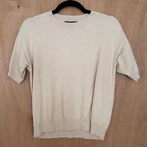 Ann Taylor Cream Knit Sweater Top